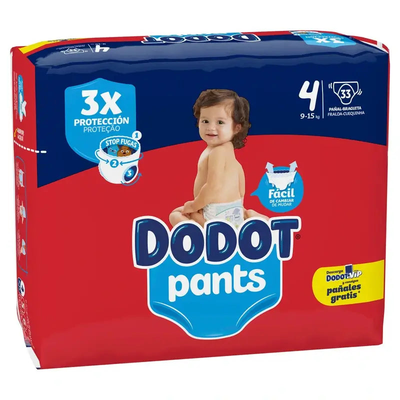 Culotte Dodot Taille 4 (9-15 Kg), 33 Couches