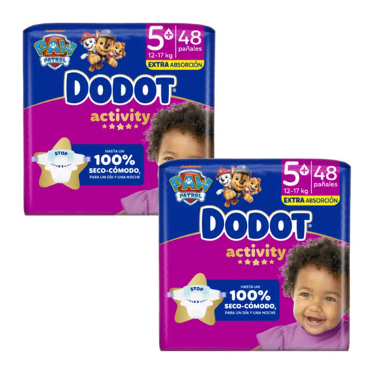 Dodot Activity Taille 5+ (12-17 Kg), 48 couches