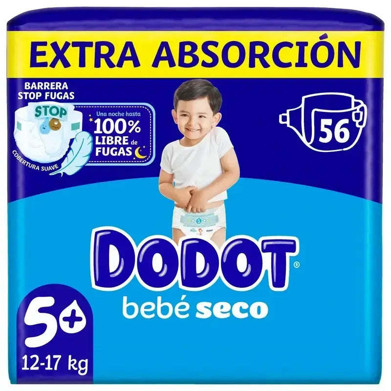 Dodot Baby Dry Baby Taille 5 Extra Jumbo, 2x56 Couches