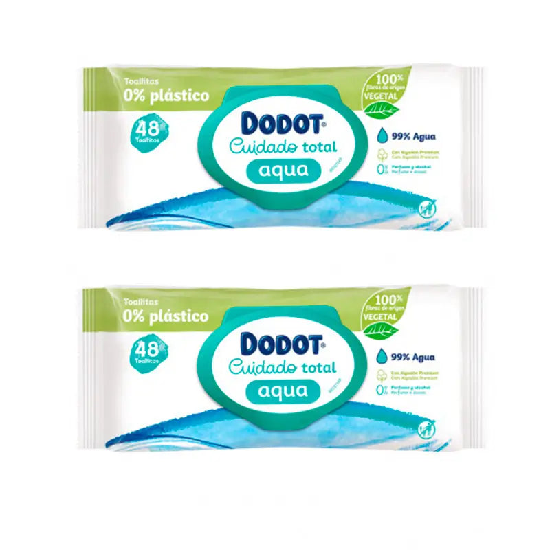 Dodot Pack 2 X Aqua Total Care Wipes 48 Wipes