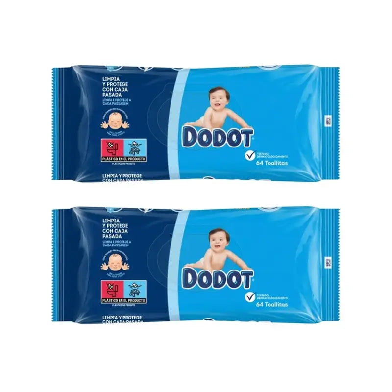 Dodot Baby Wipes, 2x64 pièces