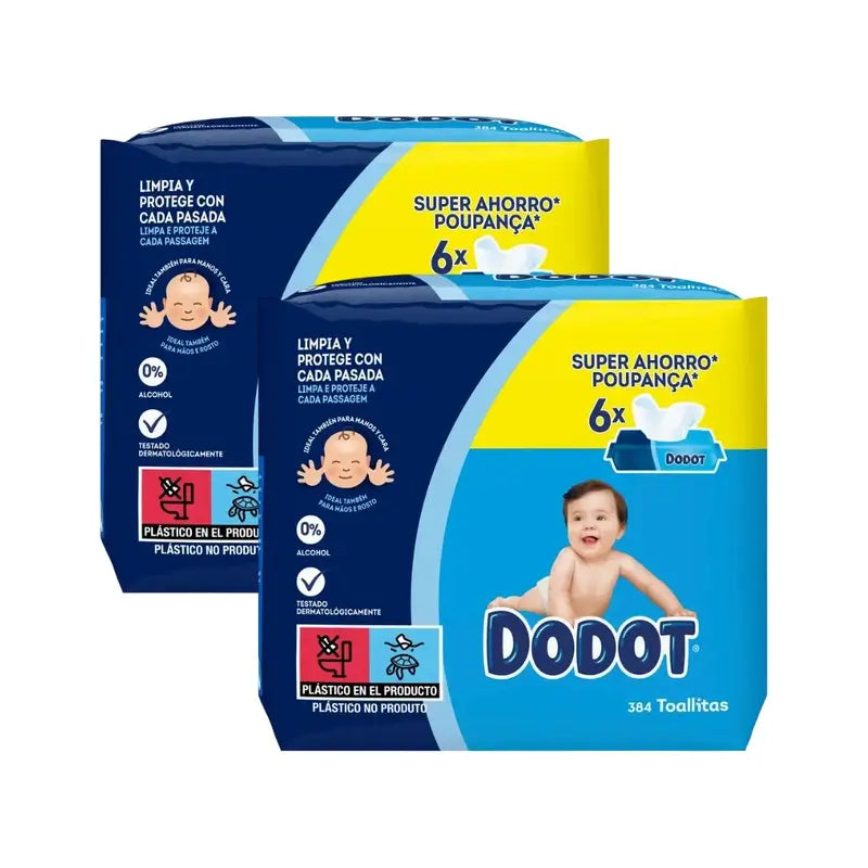 Dodot Baby Wipes, 2x384 pièces
