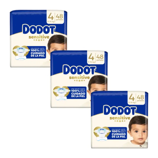 Dodot Sensitive Taille 4 (6-10 Kg), 144 couches