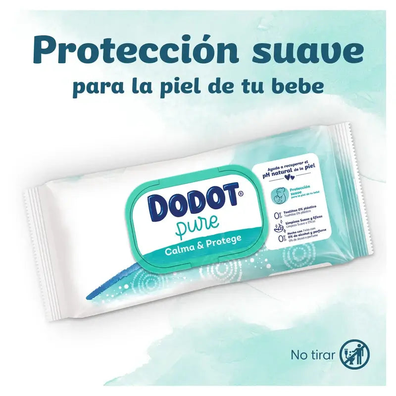 Dodot Pure Soothe & Protect Baby Wipes, 12 X 46 pièces