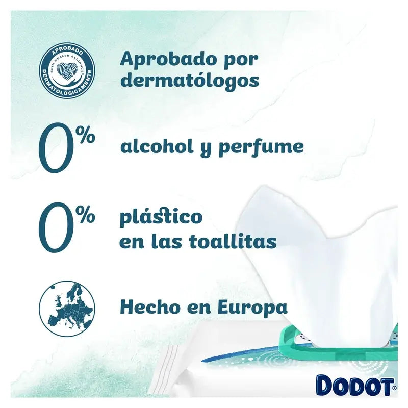 Dodot Pure Soothe & Protect Baby Wipes, 12 X 46 pièces