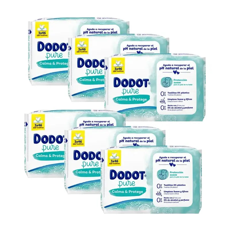 Dodot Pure Soothe & Protect Baby Wipes, 18 X 46 pièces