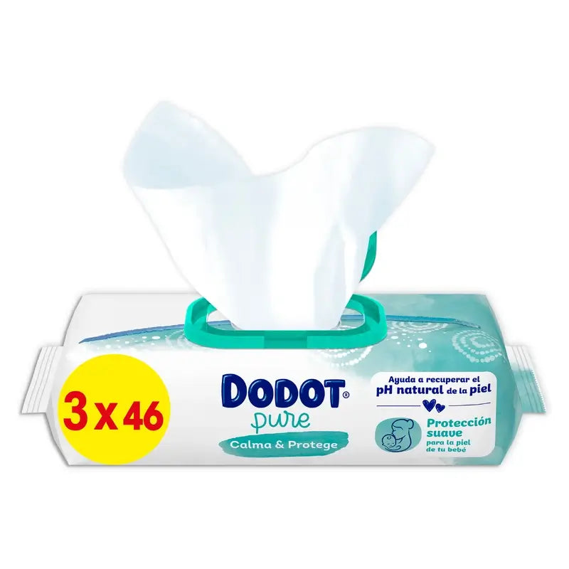 Dodot Pure Soothe & Protect Baby Wipes, 9 X 46 pieces