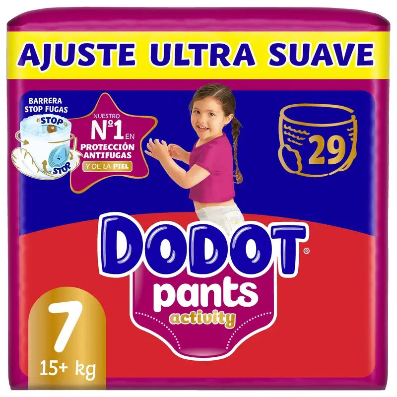 Dodot Activity Pants Culotte de protection Taille 7, 15kg+, 29 couches