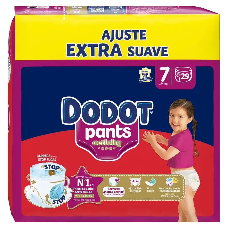Dodot Activity Pants Culotte de protection Taille 7, 15kg+, 29 couches