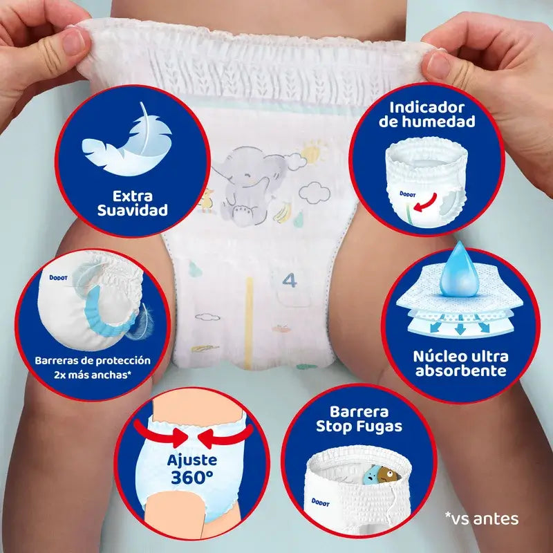 Dodot Activity Pants Culotte de protection Taille 7, 15kg+, 29 couches