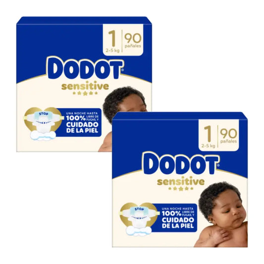 Dodot Sensitive Jumbo Sensitive Nappy Pack Taille 1, 2x90 unités