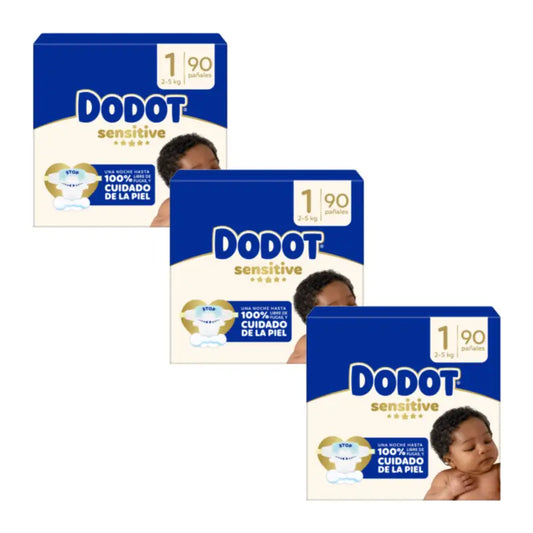 Dodot Sensitive Jumbo Sensitive Nappy Pack Size 1 , 3X90 Units