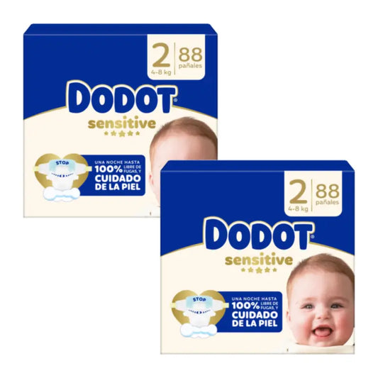 Dodot Sensitive Jumbo Sensitive Nappy Pack Size 2, 2x88 unités