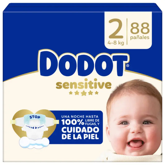Dodot Sensitive Taille 2, 4kg-8kg, 88 couches