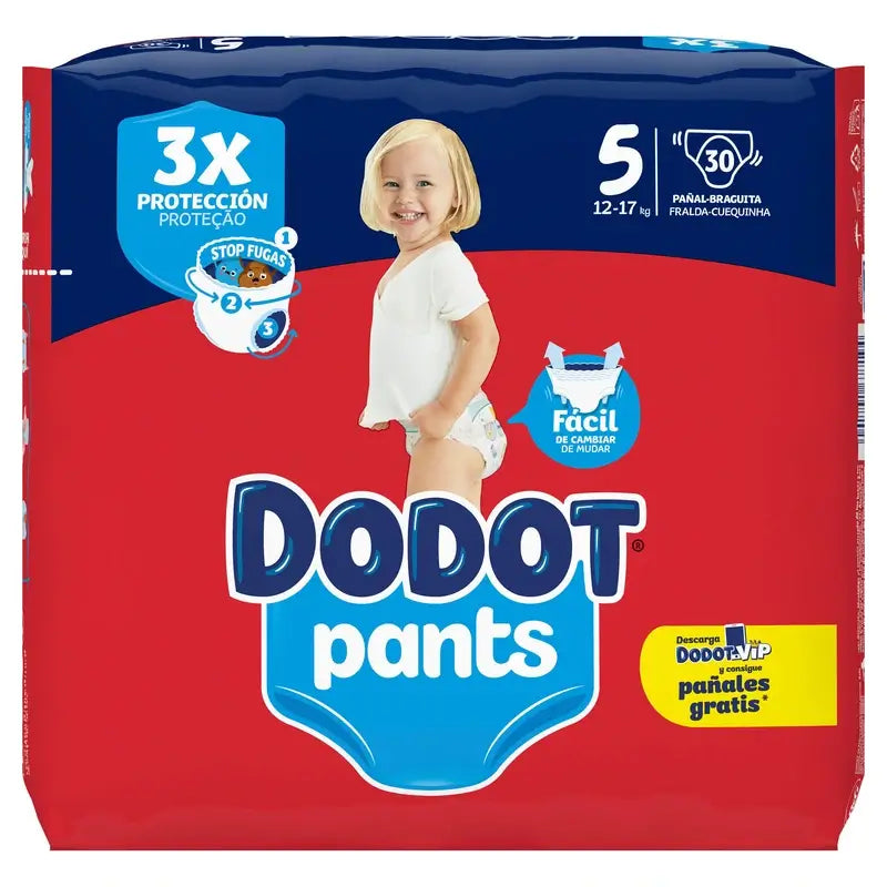 Culotte Dodot Taille 5 (12-17 Kg), 30 couches