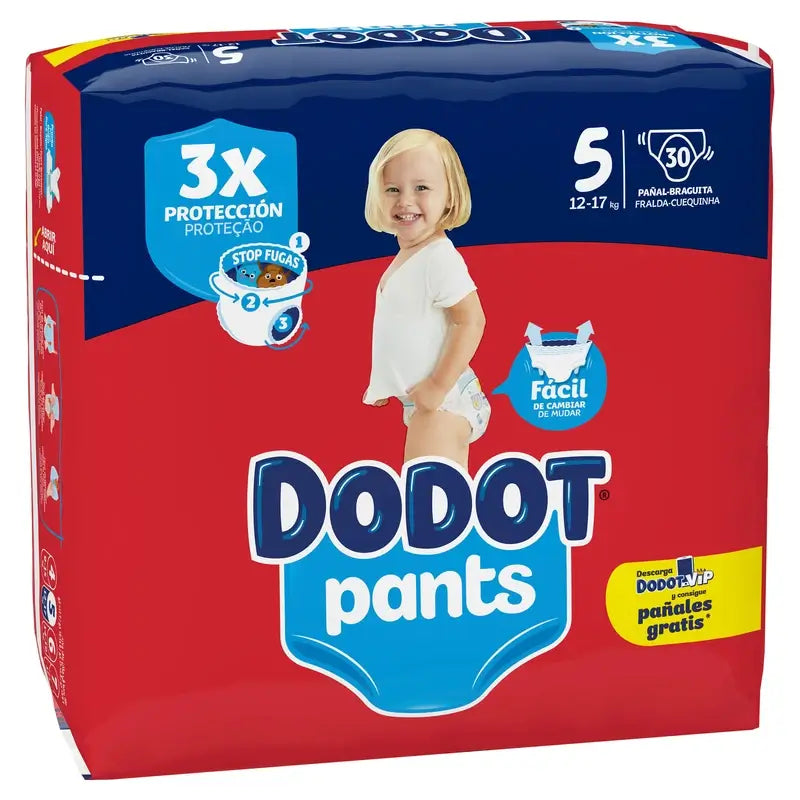 Culotte Dodot Taille 5 (12-17 Kg), 30 couches