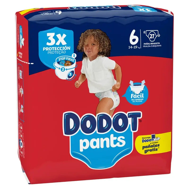 Culotte Dodot Taille 6 (+15 Kg), 27 Couches