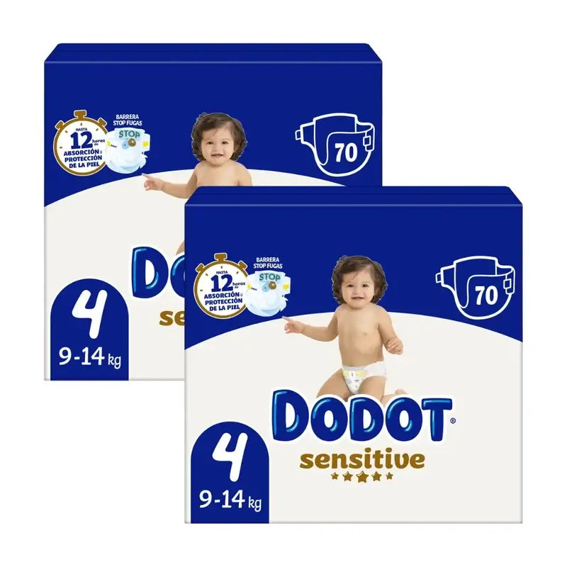 Dodot Sensitive Box Taille 4, 2x70 couches