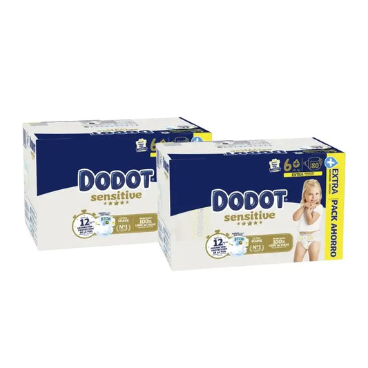 Dodot Sensitive Extra-Box, taille 6+, couches, lot de 2 x 80