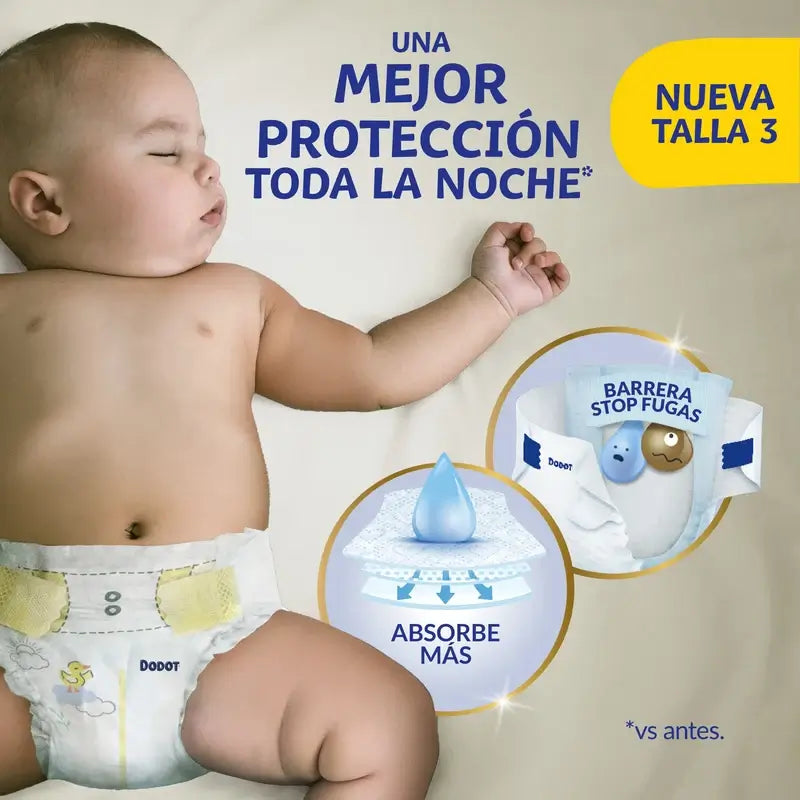 Dodot Sensitive Extra Jumbo Taille 3+, 56 couches