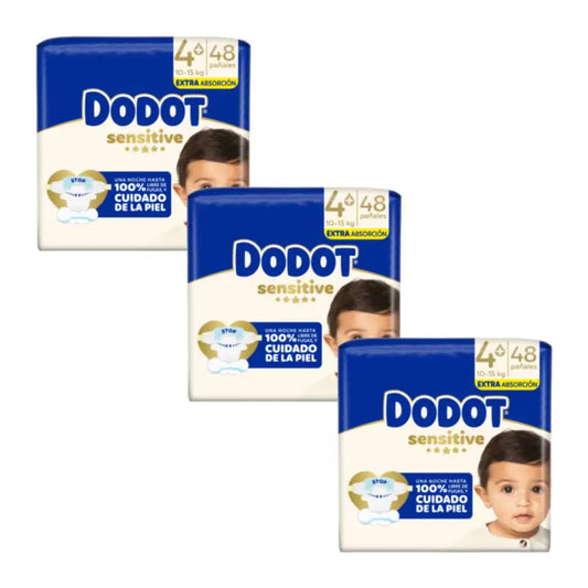 Dodot Sensitive Taille 4+, 144 couches