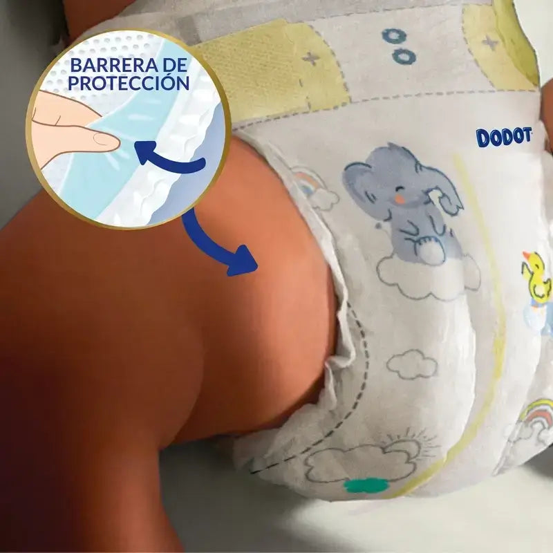 Dodot Sensitive Taille 5, 2 x 44 couches + 288 lingettes Pure Aqua.