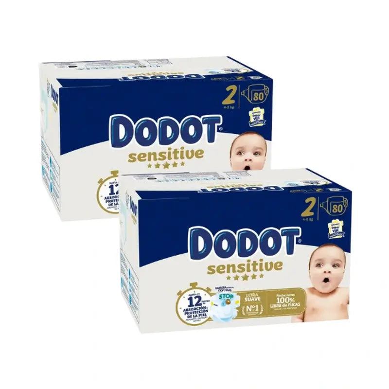 Dodot Sensitive Taille 2, 160 couches