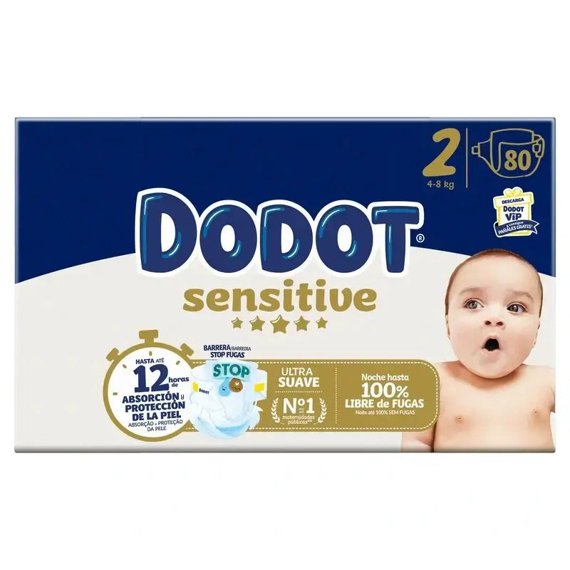 Dodot Sensitive Taille 2, 160 couches