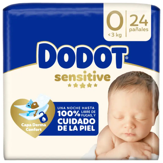 Couches Dodot Sensitive Taille 0, 24