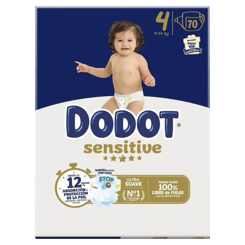 Dodot Sensitive Box Taille 4, 70 couches