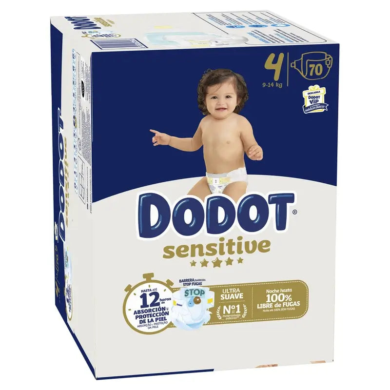 Dodot Sensitive Box Taille 4, 70 couches