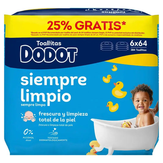 Dodot Baby Wipes, 384 pièces