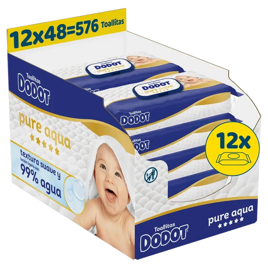 Dodot Pure Aqua Wipes, 12x48, 576 pcs.