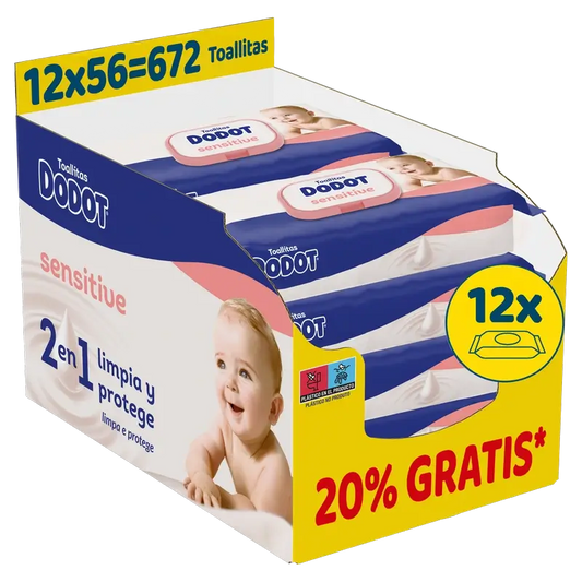 Dodot Sensitive Wipes, 12x56, 672 pcs.