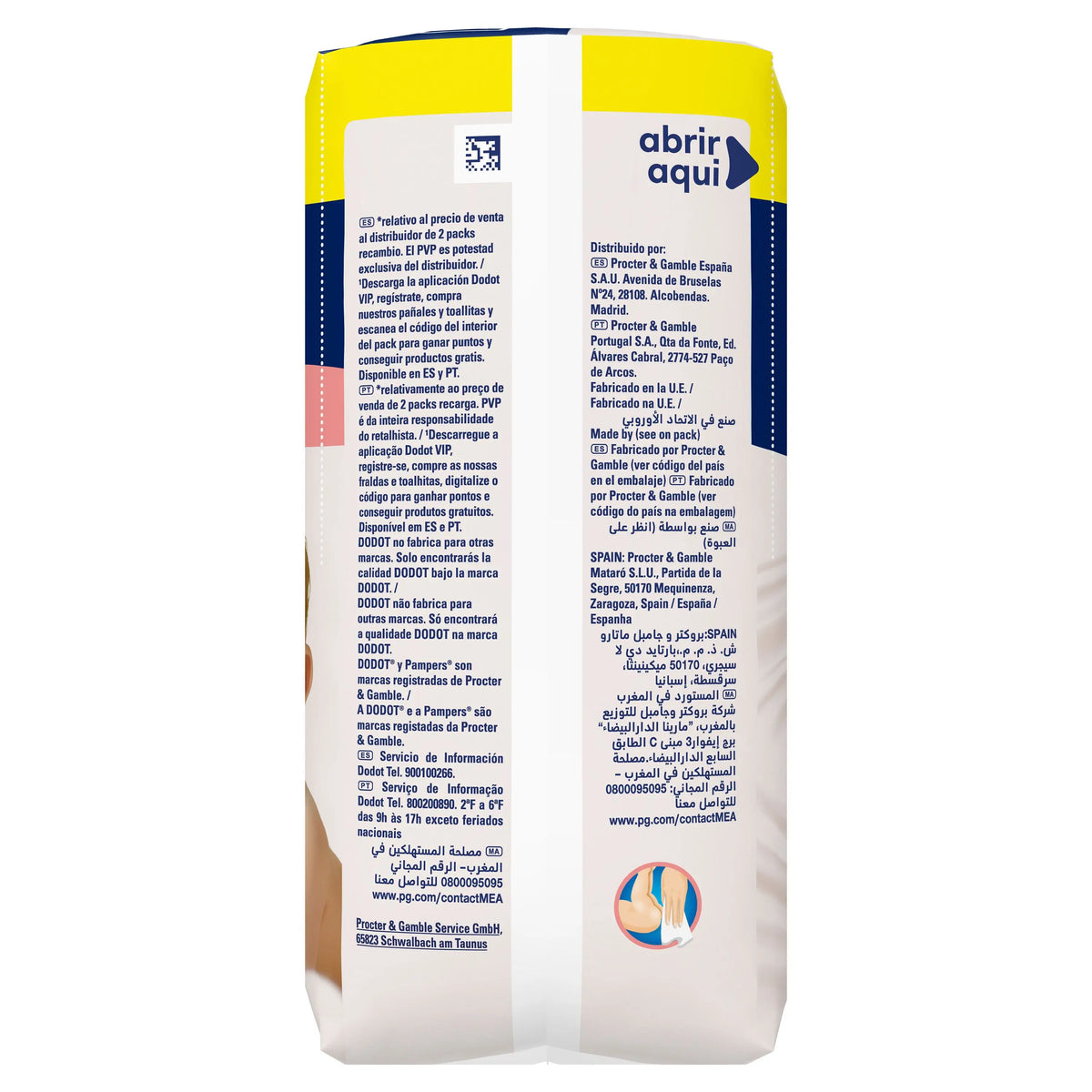 Dodot Lingettes Sensibles, 4x56, 224 pièces (20% GRATUIT)