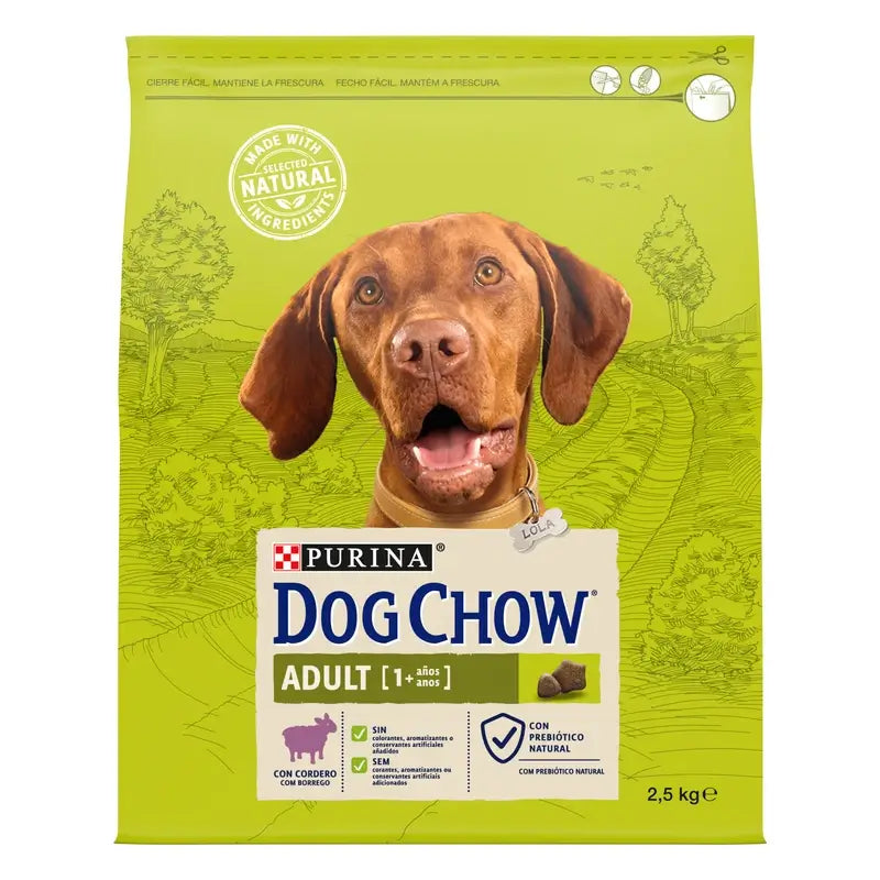 Dog Chow Canine Adult Lamb 2,5Kg, nourriture pour chiens