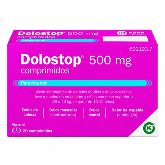 Dolostop 500 mg 20 Comprimés