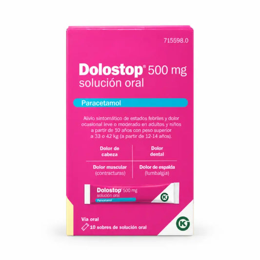 Dolostop 500 mg solution orale 10 sachets x 10 ml