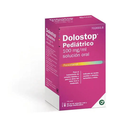Dolostop Pédiatrie Soulagement de la douleur et de la fièvre 60 ml