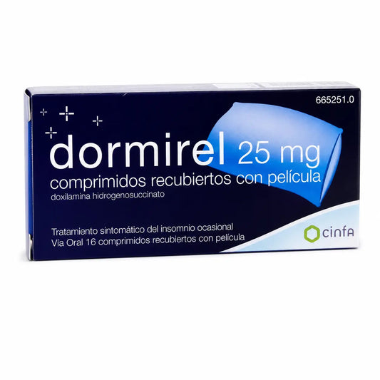 Dormirel 25 mg 16 comprimés pelliculés