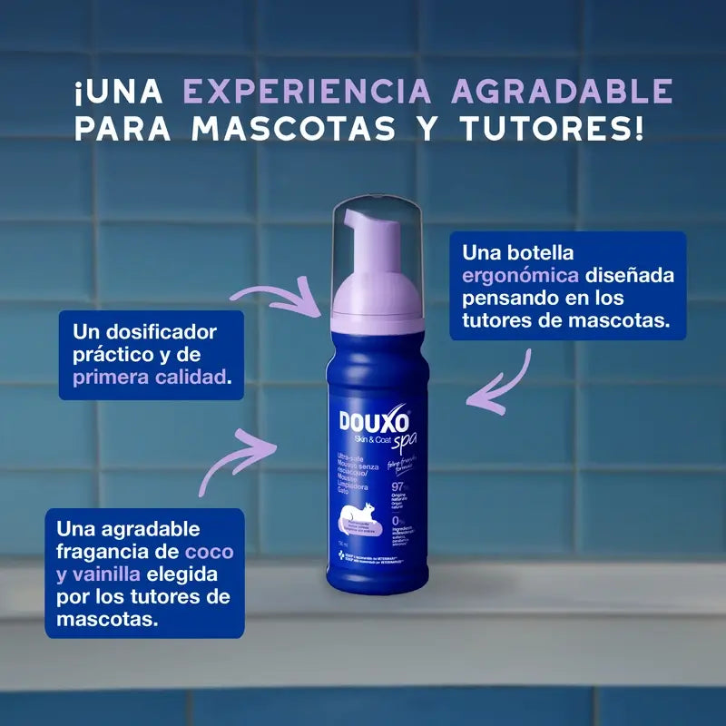 Douxo Skin & Coat Spa Nettoyage ultra doux pour une toilette sans stress du chat, 150 ml