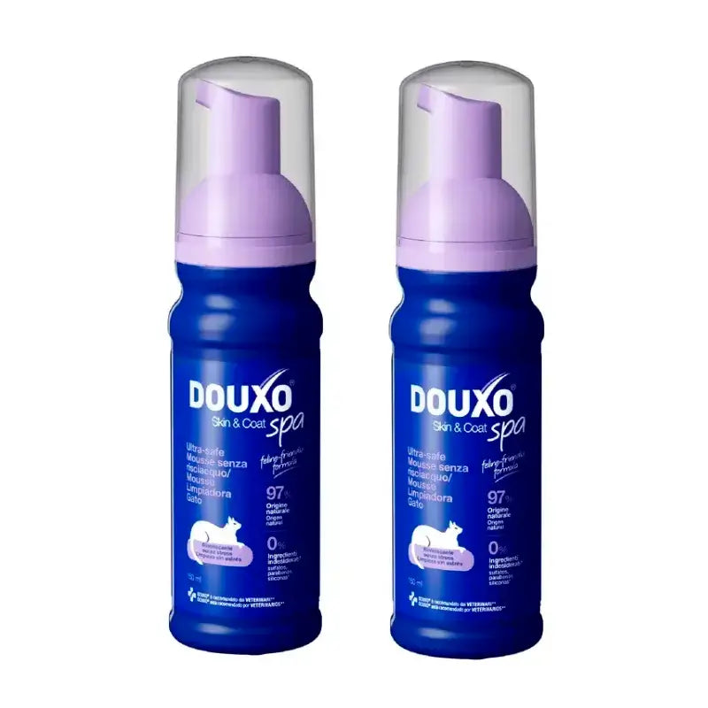 Douxo Skin & Coat Spa Nettoyage ultra doux pour une toilette sans stress du chat, paquet de 2 x 150 ml