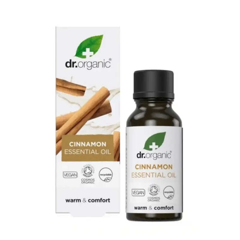 Dr.Organic Huile essentielle de cannelle de Ceylan bio et 100 % pure, 10 ml