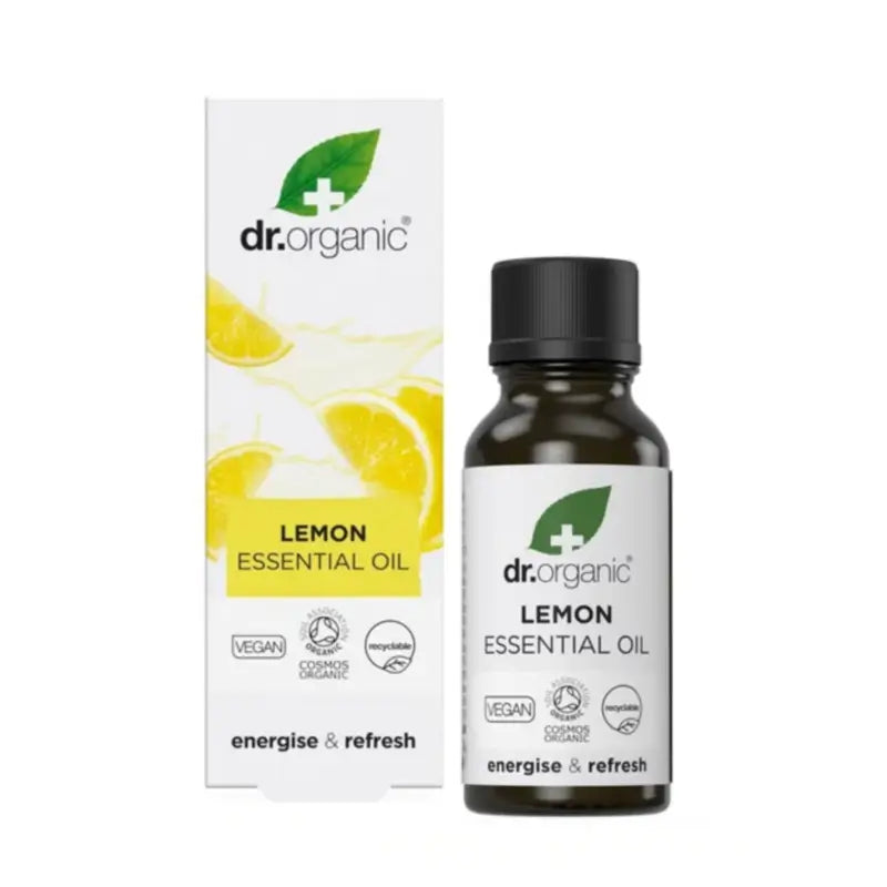 Dr.Organic Huile essentielle de zeste de citron bio et 100 % pure, 10 ml