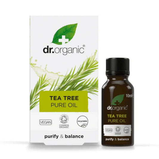Huile pure d'arbre à thé Dr. Organic Tous types de peau, 10 ml