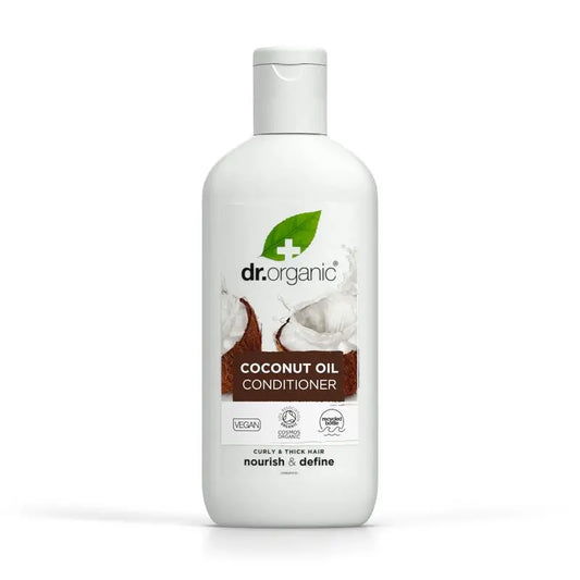 Après-shampoing à l'huile de coco Dr. Organic Cheveux épais ou bouclés, 265 ml