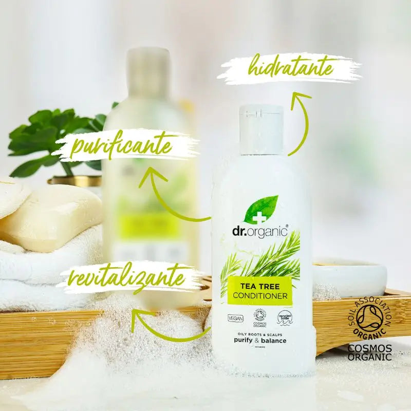 Dr. Organic Tea Tree Conditioner Cheveux gras et à problèmes, 265 ml
