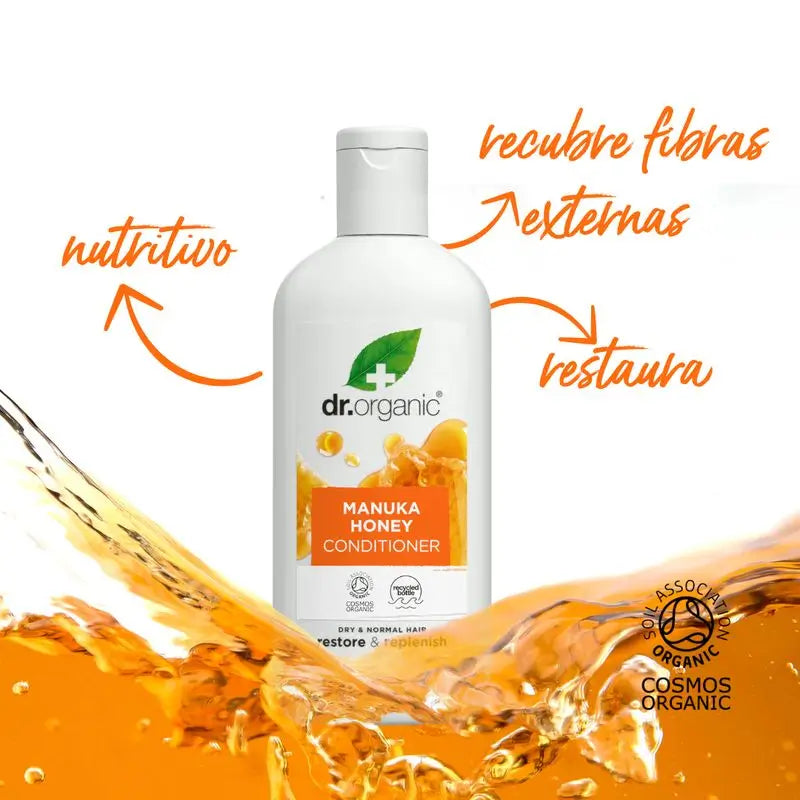 Après-shampoing au miel de Manuka Dr. Organic Cheveux normaux à secs, 265 ml
