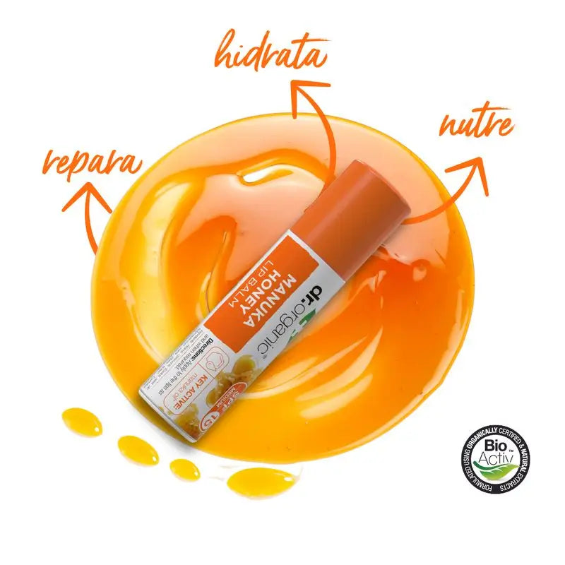 Baume à lèvres au miel de Manuka Dr. Organic 5,7Ml.
