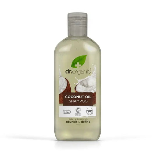 Shampooing à l'huile de coco Dr. Organic Cheveux épais ou bouclés, 265 ml